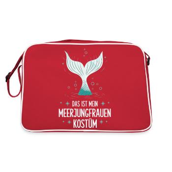 Das ist mein Meerjungfrauen Kostüm - Retro Tasche - Rot/Weiß - Hinten
