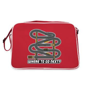 WHERE TO GO NEXT - Retro Bag - red/white - Back