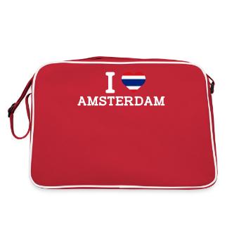 J’aime Amsterdam Thaïlande Lover Cool Heart Flag - Sac Retro - rouge/blanc - Dos