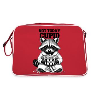 La Saint-Valentin Raton laveur Popcorn Cupidon Drôle Coquin - Sac Retro - rouge/blanc - Dos