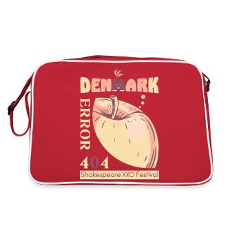 Denmark Shakespeare xxo Festival funny quote - Retro Bag - red/white - Back