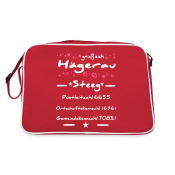 Hägerau Texte et infos - Sac Retro - rouge/blanc - Dos