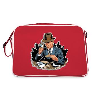 DETECTIVES IN ACTION - Retro Bag - red/white - Back