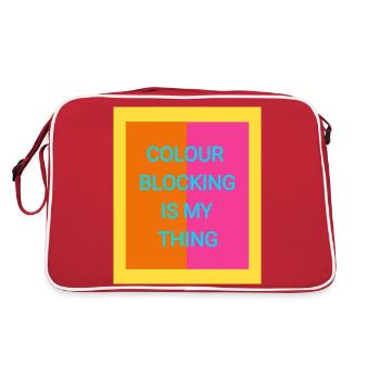 Colour Blocking - Retro Bag - red/white - Back