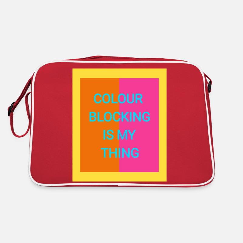 colour blocking Retro Tasche