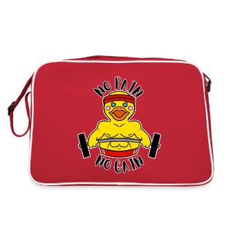 No pain, no gain Ducky Body Builder - Retro Bag - red/white - Back