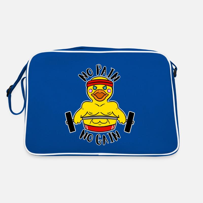 Pas de douleur, pas de gain Ducky Body Builder Sac Retro