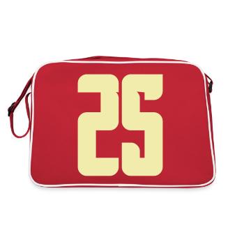 25 - Sac Retro - rouge/blanc - Dos
