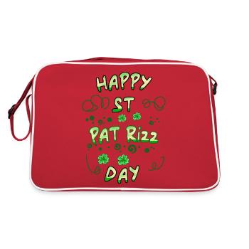 Bonne fête de la Saint-Pat Rizz drôle - Sac Retro - rouge/blanc - Dos