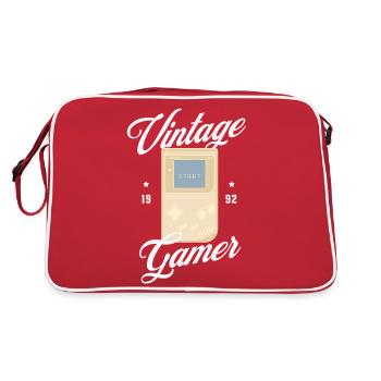 Cool Retro Vintage Gamer Motif 80s 90s - Retro Bag - red/white - Back