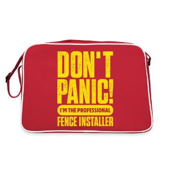 Don't Panic I'm The Professional Fence Installer - Retro Tasche - Rot/Weiß - Hinten