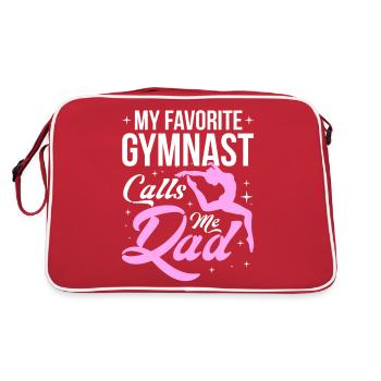 Mon gymnaste préféré m’appelle Dad Mat Sports - Sac Retro - rouge/blanc - Dos