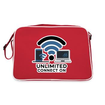 EN LIGNE - Sac Retro - rouge/blanc - Dos