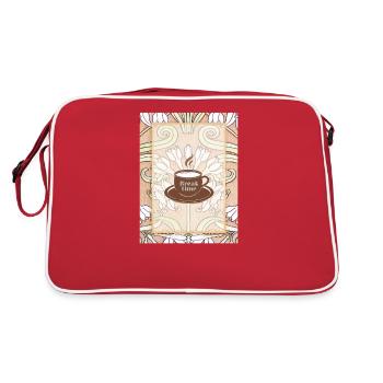 Kaffeebecher Kunst Coffee Mug Art - Retro Bag - red/white - Back