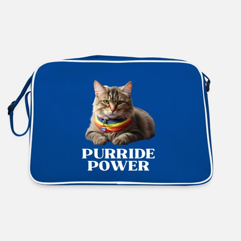 Purride Power Pride Cat Lover Retro Bag