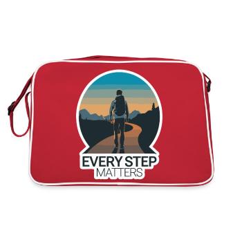 JOURNEY, EVERY STEP MATTERS - Retro Bag - red/white - Back