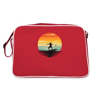 D’accord, voici un titre, une description et des balises pour un - Sac Retro - rouge/blanc - Dos