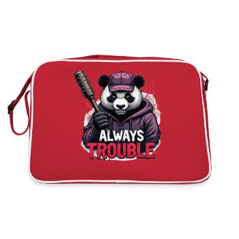 Gangster Panda Panda Panda Ours Pandas - Sac Retro - rouge/blanc - Dos