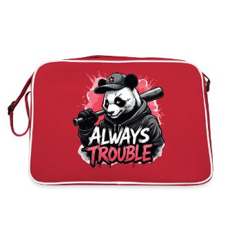 Gangster Panda Panda Panda Ours Pandas - Sac Retro - rouge/blanc - Dos