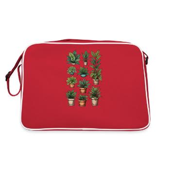 Collection de plantes en pot - Sac Retro - rouge/blanc - Dos