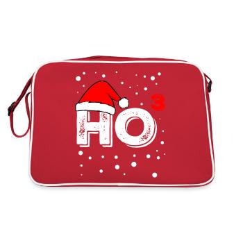 Ho to the power of 3 haha Artboard 1 - Retro Bag - red/white - Back