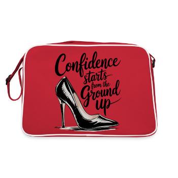 Self-confidence starts at the bottom - Retro Bag - red/white - Back