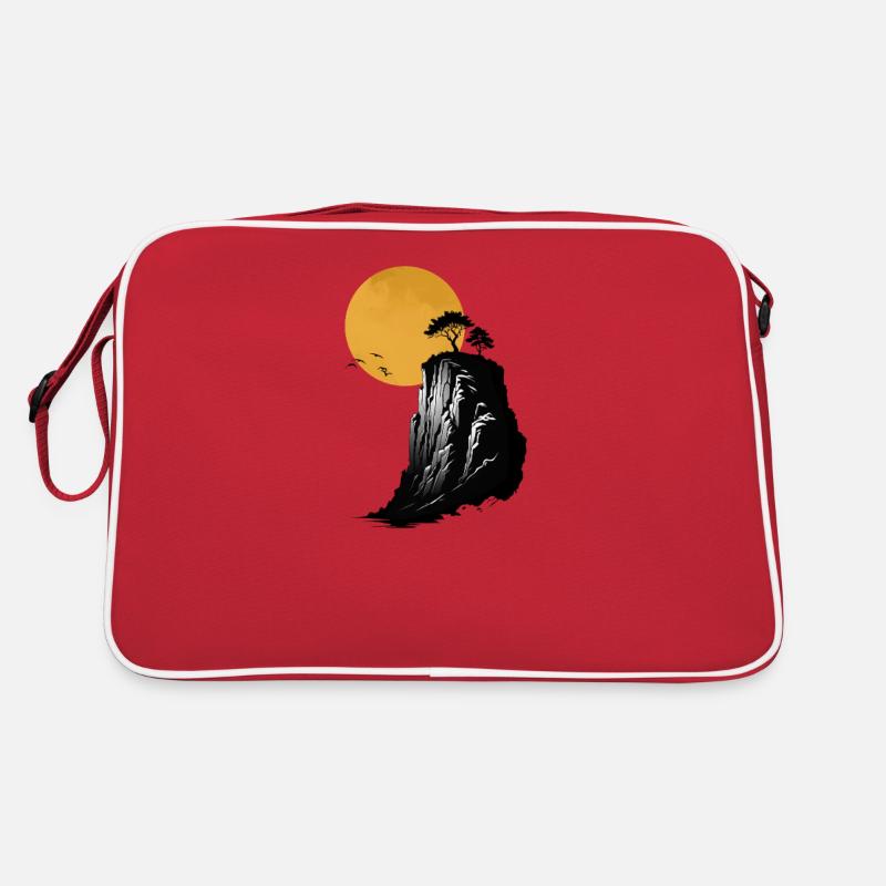 Einsamkeit an den Klippen Retro Tasche