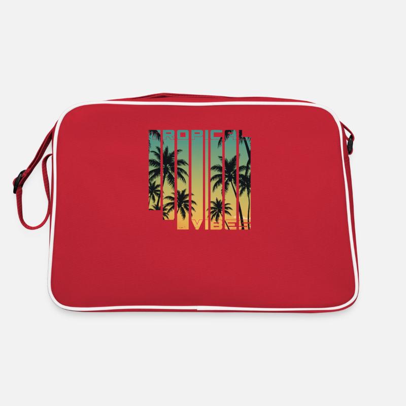 Tropical Vibes Gradient Palms Retro Bag