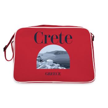 Grete Grèce Souvenir Crète Voyage Mémoire - Sac Retro - rouge/blanc - Dos