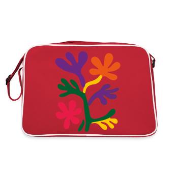 Matisse Inspires: Abstract Floral Pattern - Retro Bag - red/white - Back