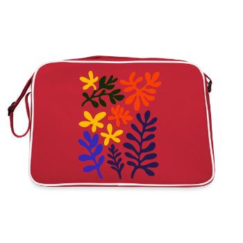 Matisse Inspires: Abstract Plant Pattern Colorful - Retro Bag - red/white - Back