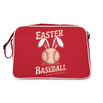 Baseball avec oreilles de lapin Conception de Pâques - Sac Retro - rouge/blanc - Dos