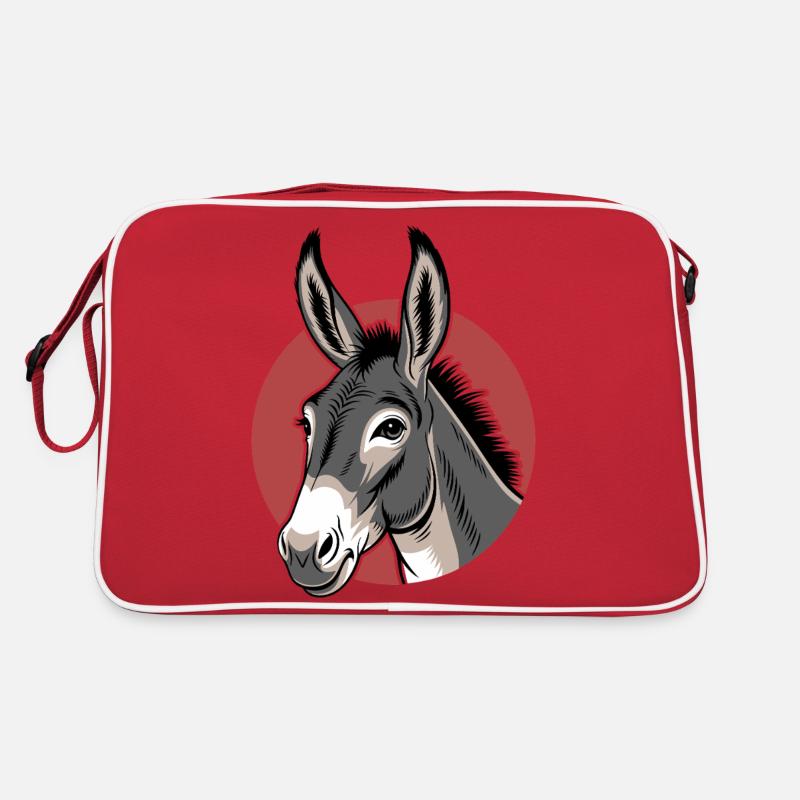 Âne Mule Cheval Ferme Élevage Fermier Mignon Sac Retro