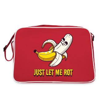 Just Let Me Rot – Banana Doesn't Feel Like It Anymore - Retro Bag - red/white - Back
