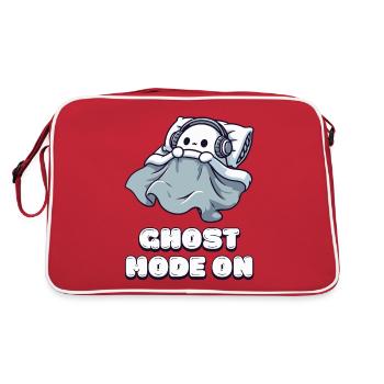 Ghost Mode On – Ghost Mode Activated Sleep Shirt - Retro Bag - red/white - Back