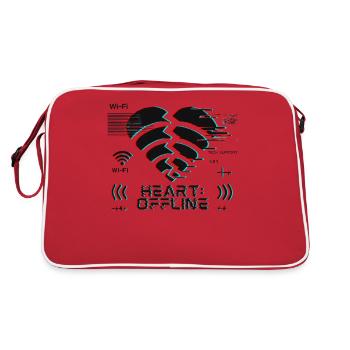 Heart: Offline – Glitch Corrupt Heart Connection - Retro Bag - red/white - Back