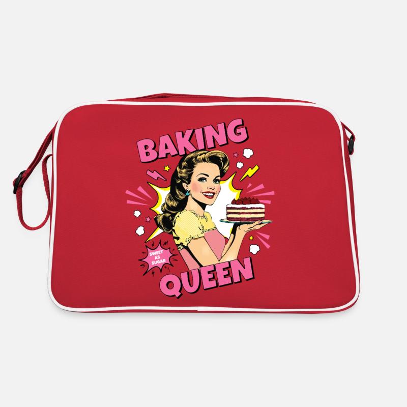 Baking Cake Baking Queen Baking Fairy Baker Pop Art Retro Bag