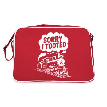 Motif de train amusant - Sac Retro - rouge/blanc - Dos