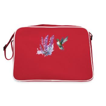 Aquarelle Colibri Nectar de Lavande - Sac Retro - rouge/blanc - Dos