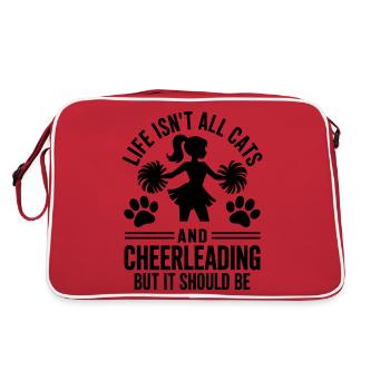 Cheerleading disant drôle Cheerleading cadeau - Sac Retro - rouge/blanc - Dos