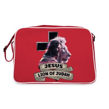 Jésus, le Lion de Judée - Lion de Juda - Sac Retro - rouge/blanc - Dos