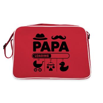 Soon dad saying father-to-be - Retro Bag - red/white - Back