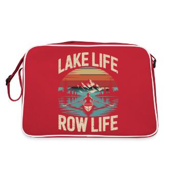 Lake life Row Lif Rudder Design - Retro Bag - red/white - Back