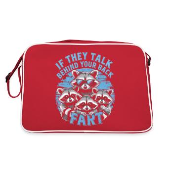 If they talk behind your back , Fart - Retro Bag - red/white - Back