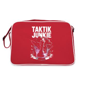 Tactics Junkie Chess Design - Retro Bag - red/white - Back