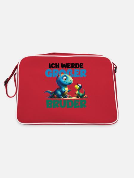 Annoncer la progéniture | Je vais être un grand frère en 2026 - Sac Retro - rouge/blanc - Dos