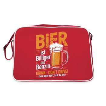Design de bière amusant - Sac Retro - rouge/blanc - Dos