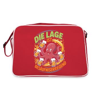 The situation is drunkenness - Retro Bag - red/white - Back