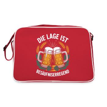 Funny Beer Design - Retro Bag - red/white - Back