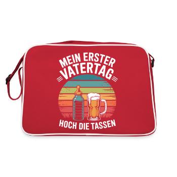 Levez vos tasses Ma première fête des pères - Sac Retro - rouge/blanc - Dos